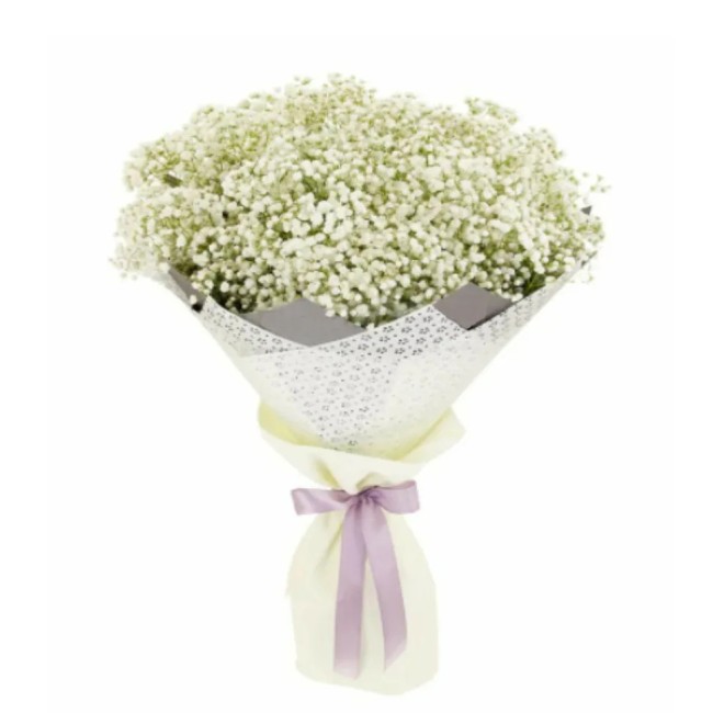 Букет цветов "Белый пушок"